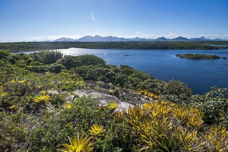 Lagoa e restinga em Guarapari
