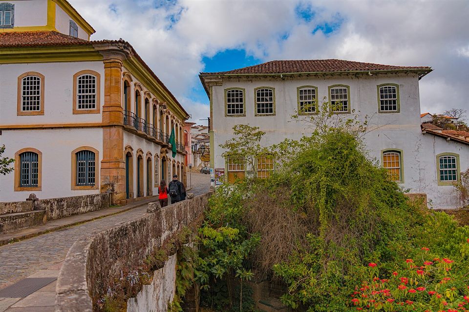 Casarões coloniais no centro de Ouro Preto